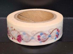 Скотч декоративний паперовий Washi Tape &laquo;Квітковий візерунок&raquo; (1,5 см х 10 м)