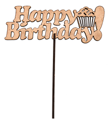 Топер "Happy birthday!" кекс